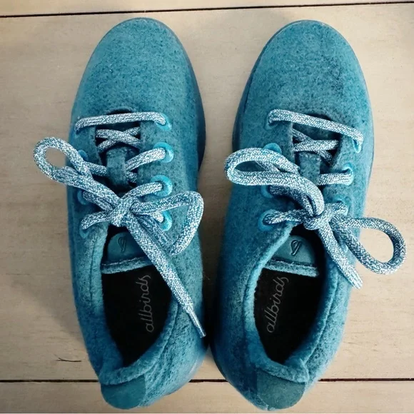 Allbirds teal women’s wool runners size 7 - Picture 2 of 6